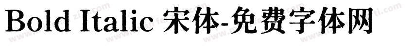 Bold Italic 宋体字体转换